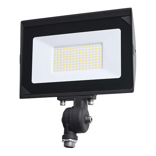 Satco 65-732, LED DOB Tempered Glass Flood Light, 80W, 120V, 5000K Natural Light, 9200 Lumens, Bronze Finish