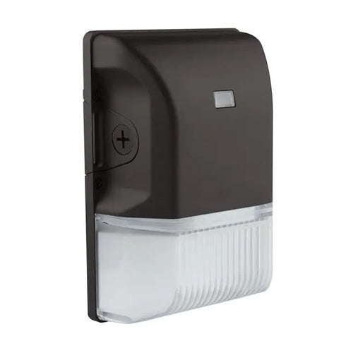 Satco 65-747, LED Small Wall Pack With Photocell, 120-277V, 20W, CCT Selectable 3000/4000/5000K, 2608.9/2920.8/2703.4 Lumens, 0-10V Dimming, Black Finish