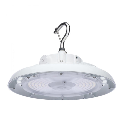 Satco 65-812, LED UFO High Bay, Wattage and CCT Selectable, 120-347V, 80/100/120W, 11840-18600 Lumens, 3000/4000/5000K, 0-10V Dimming, White Finish