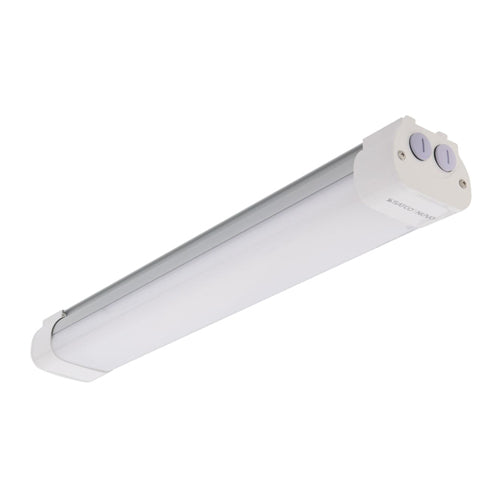 Satco 65-832R1, 2' LED Tri-Proof Linear Fixture with Integrated Microwave Sensor, 120-347V, 20W, 3000/4000/5000K CCT Selectable, 2065-2249 Lumens, IP65 and IK08 Rated