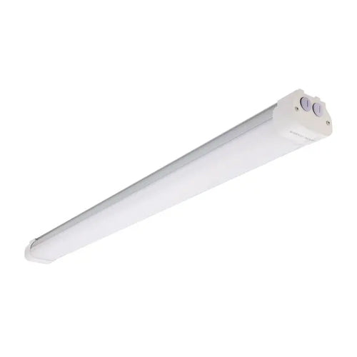 Satco 65-831R1, 4' LED Tri-Proof Linear Fixture, CCT & Wattage Selectable, 120-347V, 5040-7669 Lumens, IP65 and IK08 Rated, 0-10V Dimming