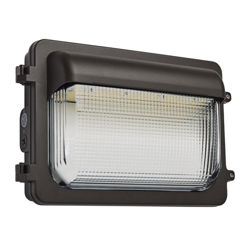 Satco 65-885, LED Low Profile Wall Pack, Wattage and CCT Selectable, 120-277V, 8817-12941 Lumens, 70/85/100W, 3000/4000/5000K, Photocell, 0-10V Dimming, Bronze Finish