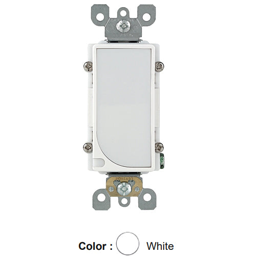 Leviton 6527-W, Decora LED Full Guide Light, 120VAC, White
