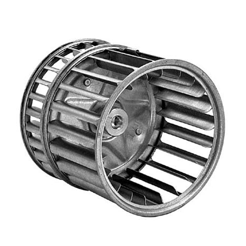 Rotom 66-1-3226, Double Inlet Centrifugal Blower Wheel, 7-1/2'' Diameter, 9'' Width, CW Rotation, 1/2'' Bore, 1550 Max RPM, Aluminum