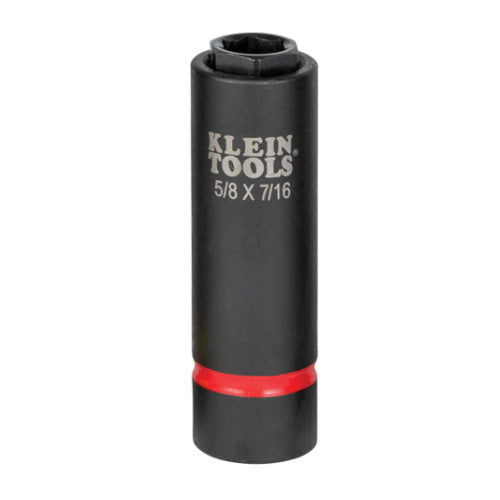 Klein Tools 66062, 2-in-1 Impact Socket, 6-Point, 5/8 and 7/16-Inch