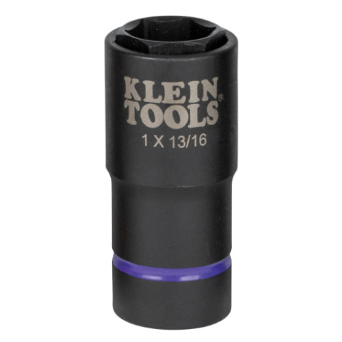 Klein Tools 66065, 2-in-1 Impact Socket, 6-Point, 1 and 13/16-Inch