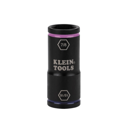 Klein Tools 66073, Flip Impact Socket, 15/16 and 7/8-Inch