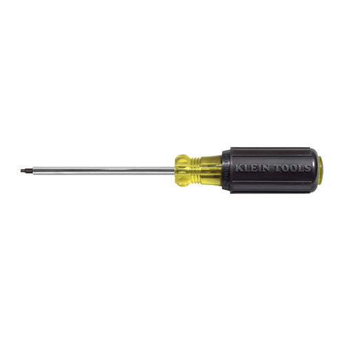 Klein Tools 663, #3 Square Recess Screwdriver, 4-Inch Round Shank