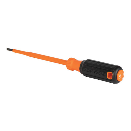 Klein Tools 6816INS, Insulated Screwdriver, 3/16-Inch Cabinet, 6-Inch Round Shank