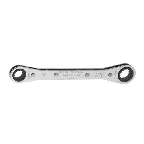 Klein Tools 68201, Ratcheting Box Wrench 3/8 x 7/16-Inch