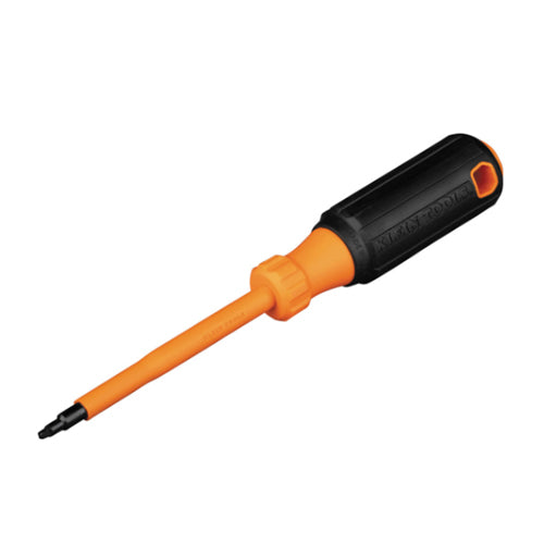 Klein Tools 6884INS, Insulated Screwdriver, #1 Square, 4-Inch Round Shank