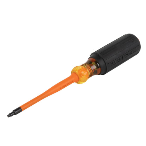 Klein Tools 6984INS, Slim-Tip 1000V Insulated Screwdriver, #1 Square, 4-Inch Round Shank