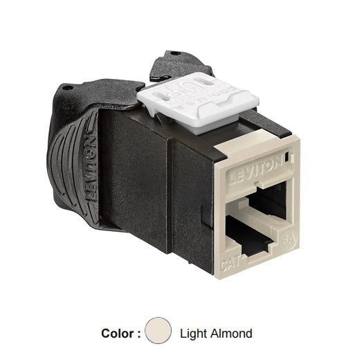 Leviton 6AUJK-RT6, ATLAS-X1 Cat 6A UTP Quickport Jack, Light Almond