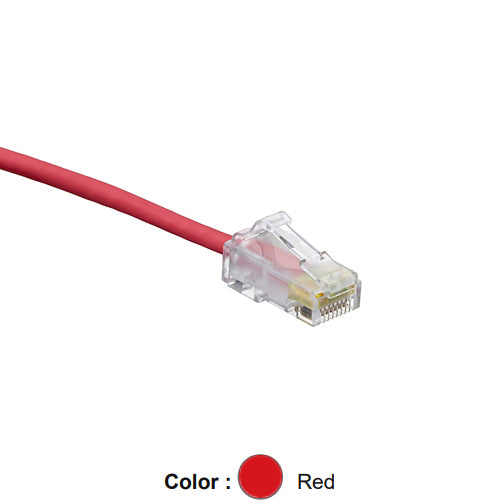 Leviton 6H460-20R, Cat 6 Small Diameter High-Flex Patch Cord, 20 ft (6.1 m), Red