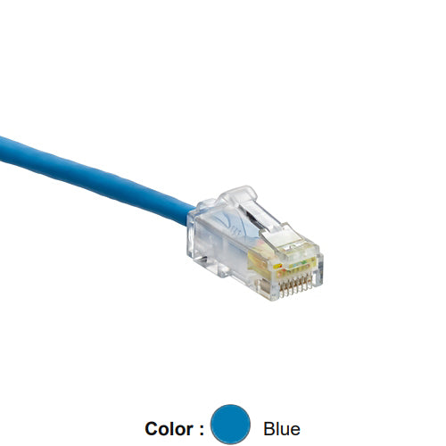 Leviton 6H460-50L, Cat 6 Small Diameter High-Flex Patch Cord, 50 ft (15.2 m), Blue