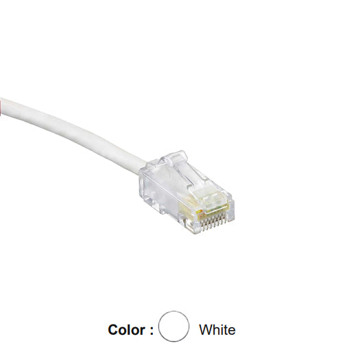 Leviton 6H460-20W, Cat 6 Small Diameter High-Flex Patch Cord, 20 ft (6.1 m), White