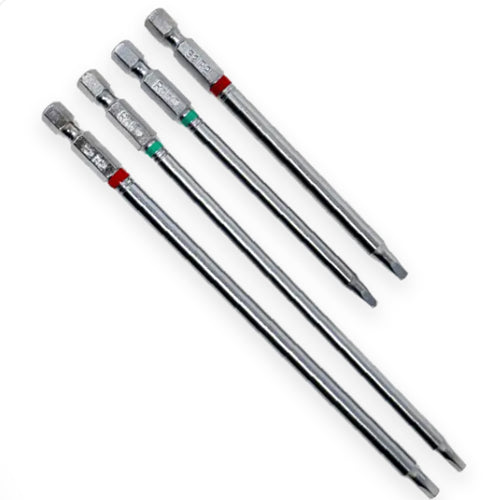 Rack-A-Tiers 70244R, Impact Driver Bits, #2 Robertson, Square, Red x 4 ...