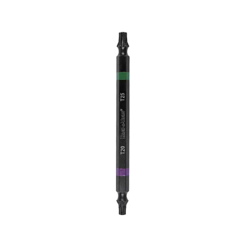 Rack-A-Tiers 70204.T2025, Double-Ended T20 & T25 Torx Impact Bit, 4”, Purple/Green