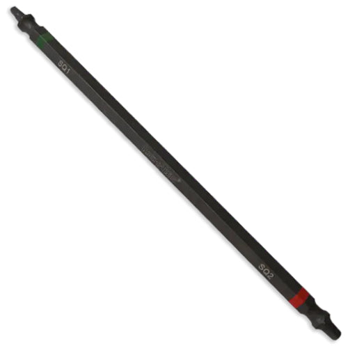 Rack-A-Tiers 70216RG, #1 Green and #2 Red Robertson Square Double Ended Impact Bit x 6"