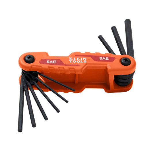 Klein Tools 70540, Compact Folding Hex Key Set, SAE