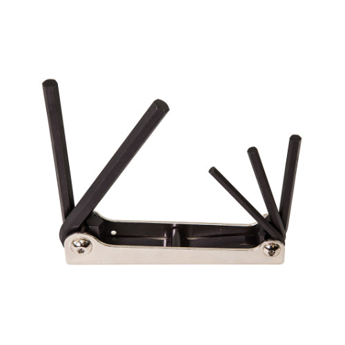 Klein Tools 70579, Folding Hex Key Set, 5-Key, SAE Sizes