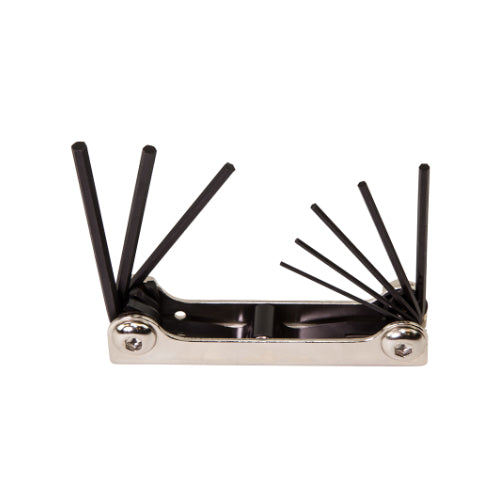 Klein Tools 70581, Folding Hex Key Set, 8-Key, SAE Sizes