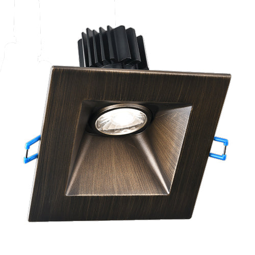 Lotus LSG3-5CCT-HO-5SSL-ORB, 5" Square Sloped Oil Rubbed Bronze Regressed Gimbal LED High Output 11W, 120VAC, 5CCT, 840-1000 Lumens, Dimmable, 38° Beam Angle