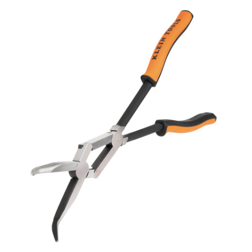 Klein Tools 71401, Pliers, Long Reach Needle Nose Pliers, Bent Nose, 13-Inch