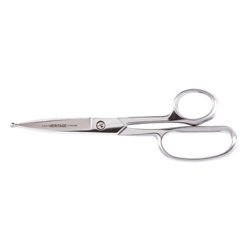 Klein Tools 718LRBP, Heavy Duty Shear Large Ring, Ball Tips, 9-1/8-Inch