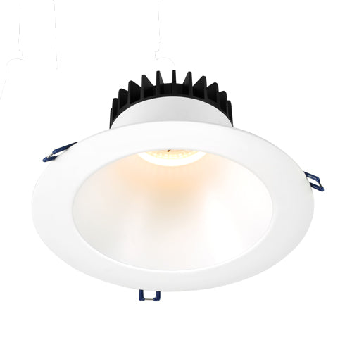 Lotus LD8R-27K-HO-WR-WT, 8" Round Deep White Trim Regressed LED, Open Plenum High Output 30W, 120VAC, 2700K Warm White, 2630 Lumens, White Reflector, Dimmable
