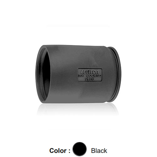 Leviton 7715CR, Boot for 50 Amp Non-NEMA Locking Plug, Weather-Resistant, IP55 Rated, Black