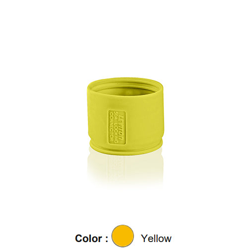 Leviton 7717CR-Y, Boot for 50 Amp Non-NEMA Locking Connector, Weather-Resistant, IP55 Rated, Yellow