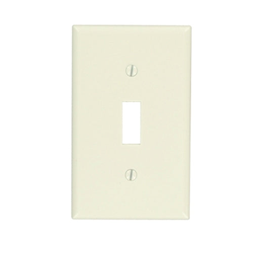 Leviton 78001, 1-Gang Toggle Device Switch Wallplate, Standard Size, Thermoset, Device Mount, Light Almond, 20 Packs