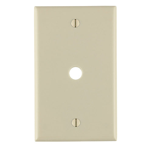 Leviton 78013, 1-Gang 0.406 Inch Hole Device Telephone/Cable Wallplate, Standard Size, Thermoset, Box Mount, Light Almond, 5 Packs