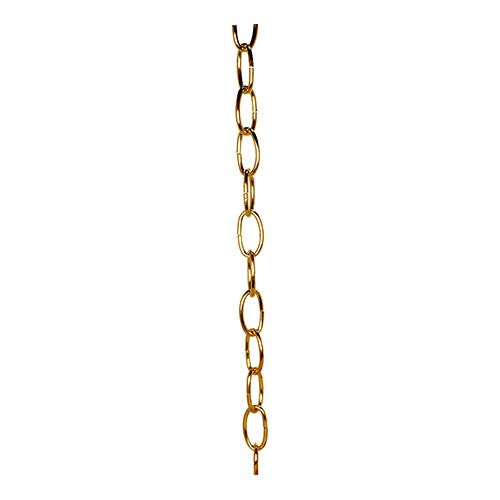 Satco 79-455, 8 Ga. Chain, 1 yd. Len, 35lbs Max, Brass Finish
