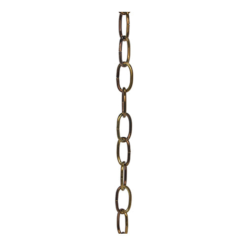 Satco 79-464, 8 Ga. Chain, 1 yd. Len, 35lbs Max, Antique Brass Finish
