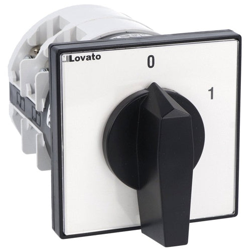 Lovato 7GN12510U, Rotary Cam Switch 7GN Series, ON-OFF Switch 3 Poles 125A, For Front Mounting with Black Handle, Front Plate 90X90mm