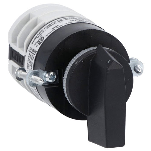 Lovato 7GN1290U11, Rotary Cam Switch 7GN Series, ON-OFF Switch, 1 Pole 16A, Front Mounting with Black Handle without Front Plate for Hole Ø22mm Fixing