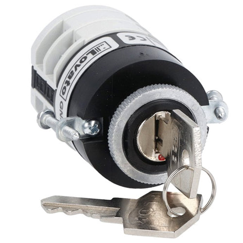 Lovato 7GN2010U12, Rotary Cam Switch 7GN Series, ON-OFF Switch, 3 Poles 16A, For Front Mounting without Front Plate with Key Operation for Hole Ø22mm Fixing