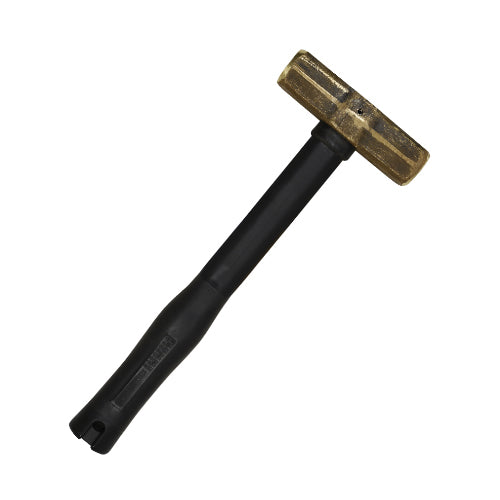 Klein Tools 7HBRFRH10, Brass Sledge Hammer, Rubber Handle, 10-Pound