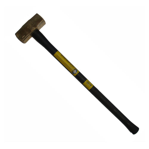 Klein Tools 7HBRFRH14, Brass Sledge Hammer, Rubber Handle, 14-Pound