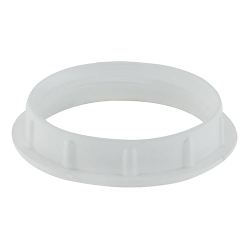 Satco 80-1074, White Die Cast Ring for Threaded Socket, 1-1/2" Inner Diameter, 2" Outer Diameter, 50 Packs