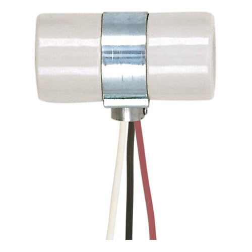 Satco 80-1081, Twin 2 Circuit Porcelain Socket w/Single Bushing Cap, 1/8 IPS Cap, 660W, 250V, CSSNP Screw Shell, Glazed Finish