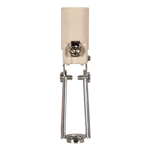 Satco 80-1092, Porcelain Candelabra Socket with Paper Liner, 75W, 125V, Less Set Screw, 50 Packs