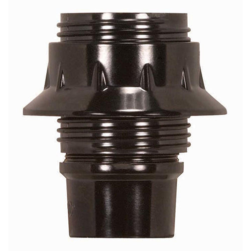 Satco 80-1094, Candelabra European Style Socket with Full Uno Thread And Ring, 75W, 125V, Brown Finish, 50 Packs
