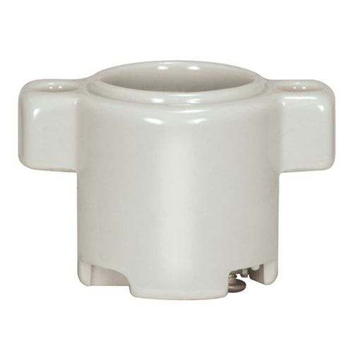 Satco 80-1097, Keyless Porcelain One Piece Sign Socket, 660W, 250V, CSSNP Screw Shell, Glazed Finish, 50 Packs