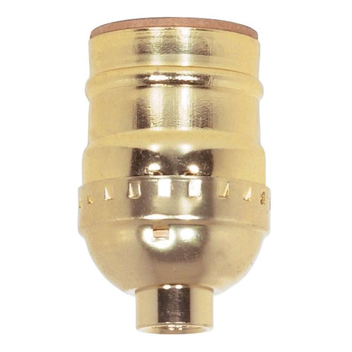 Satco 80-1100, Short Keyless Socket, 1/8 IPS Cap, 660W, 250V, Nickel Finish, 50 Packs