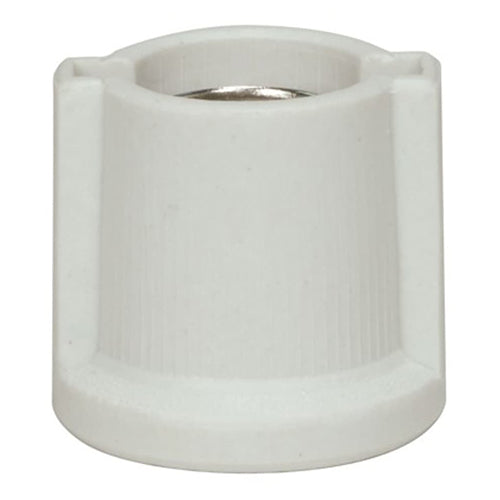 Satco 80-1120, Keyless Medium Base Surface Mount Porcelain Socket W/2 Bushings, 660W, 250V, CSSNP Screw Shell, White Finish, 50 Packs