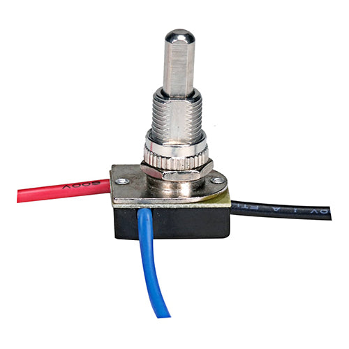 Satco 80-1131, 3-Way Metal Push Switch, 2 Circuit, 4 Position, 5/8" Metal Bushing, 3A-250V/6A-125V, Nickel Finish