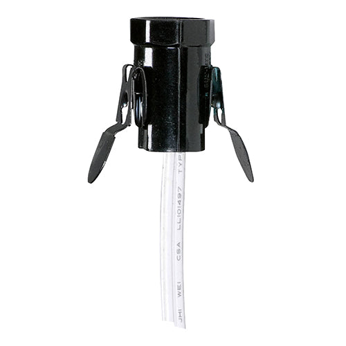 Satco 80-1151, Candelabra Base Phenolic Socket with Spring Clip, 75W, 125V, 3/4" Diameter, 10 Packs